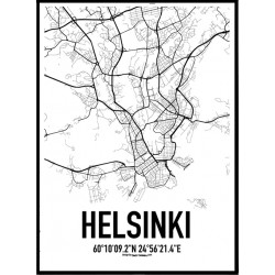 Helsingfors Karta Poster