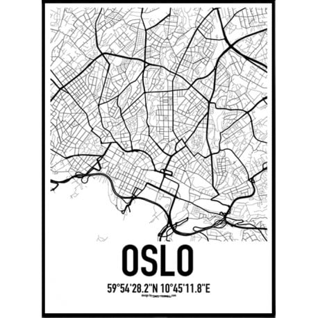 Oslo Karta Poster
