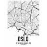 Oslo Karta Poster