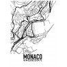 Monaco Karta Poster