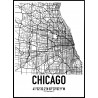 Chicago Karta Poster