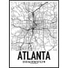 Atlanta Karta Poster