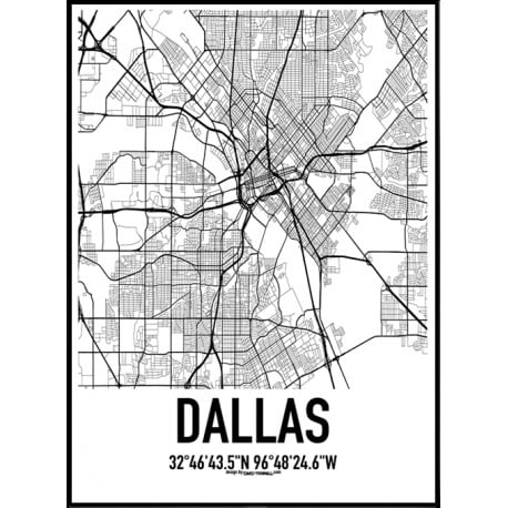 Dallas Karta Poster