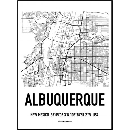 Albuquerque Karta Poster