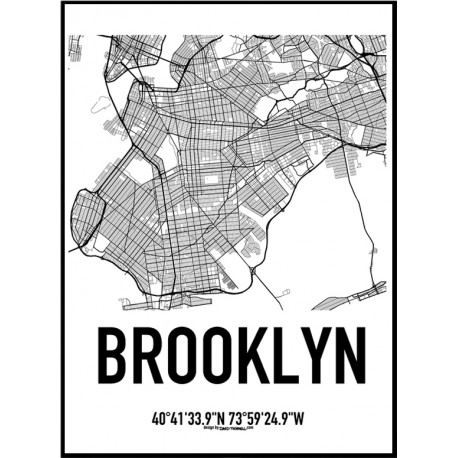 Brooklyn Karta Poster