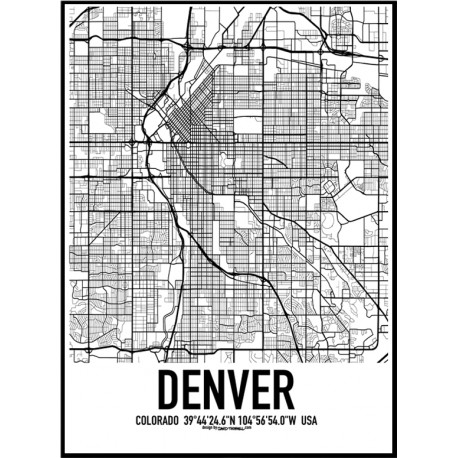Denver Karta Poster
