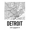 Detroit Karta Poster