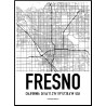 Fresno Karta Poster