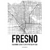 Fresno Karta Poster