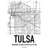 Tulsa Karta Poster
