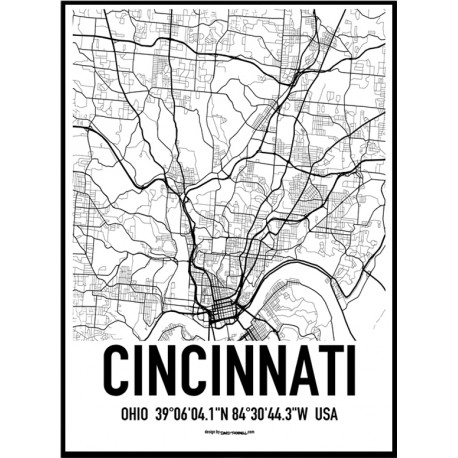 Cincinnati Karta