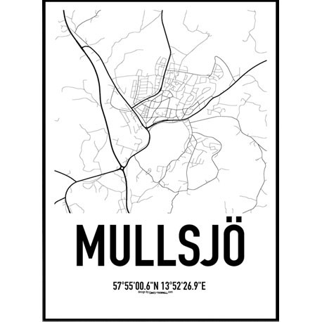 Mullsjö Karta Poster