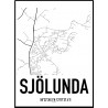 Sjölunda Karta Poster