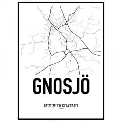 Gnosjö Karta Poster