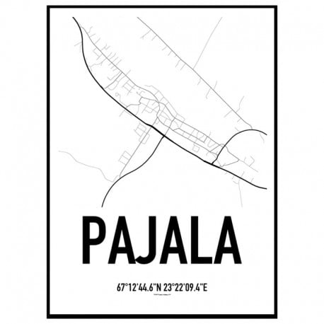 Pajala Karta Poster. Hitta dina posters online hos Wallstars