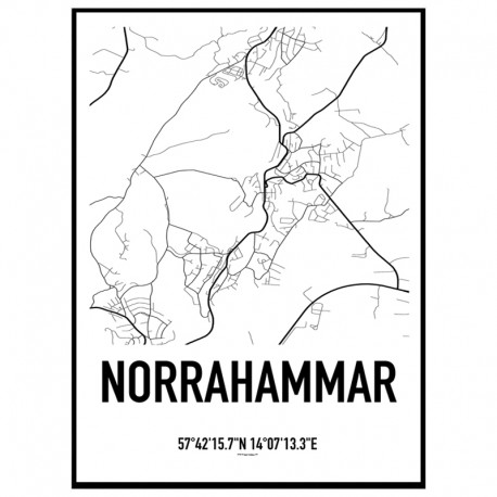Norrahammar Karta Poster