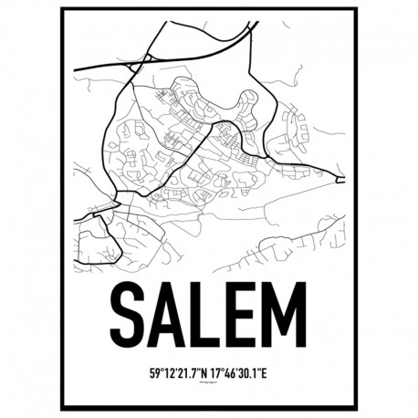 Salem Karta Poster