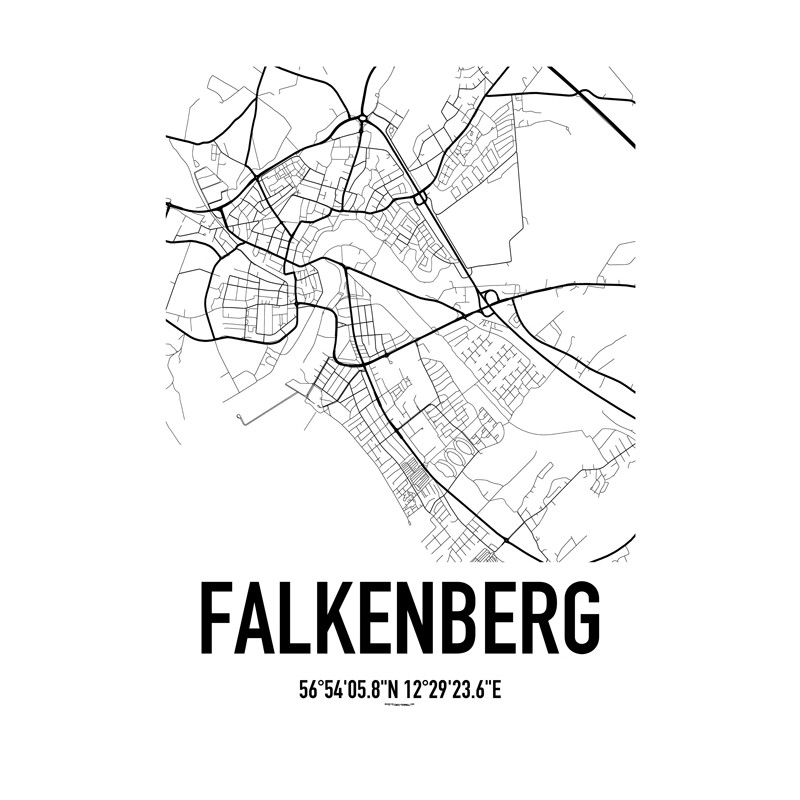 Falkenberg Karta Poster. Hitta dina posters online hos Wallstars