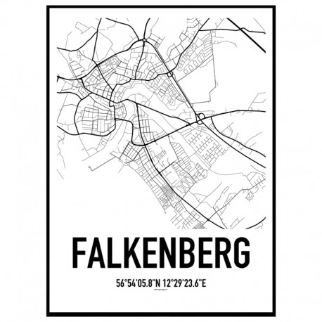 Falkenberg Karta Poster
