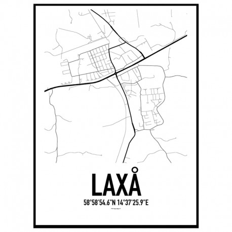 Laxå Karta Poster