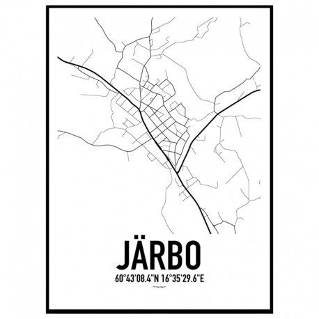 Järbo Karta Poster