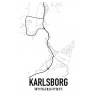 Karlsborg Karta Poster